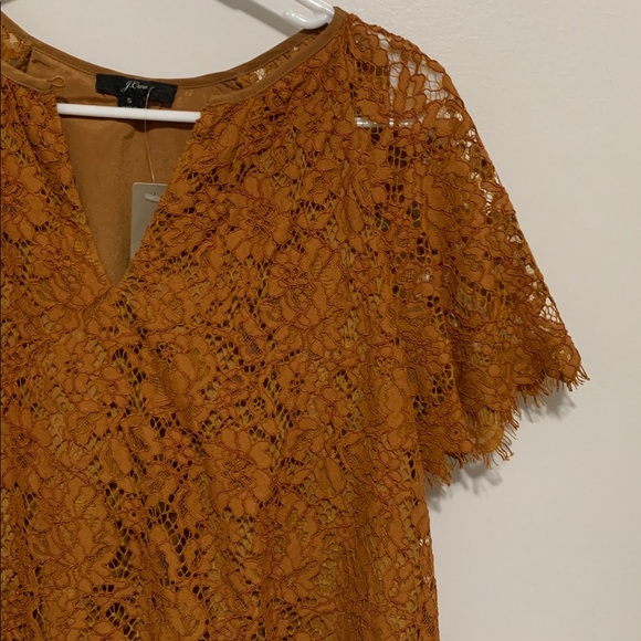 NWT J Crew Lace Keyhole Neckline Top - Picture 3 of 4